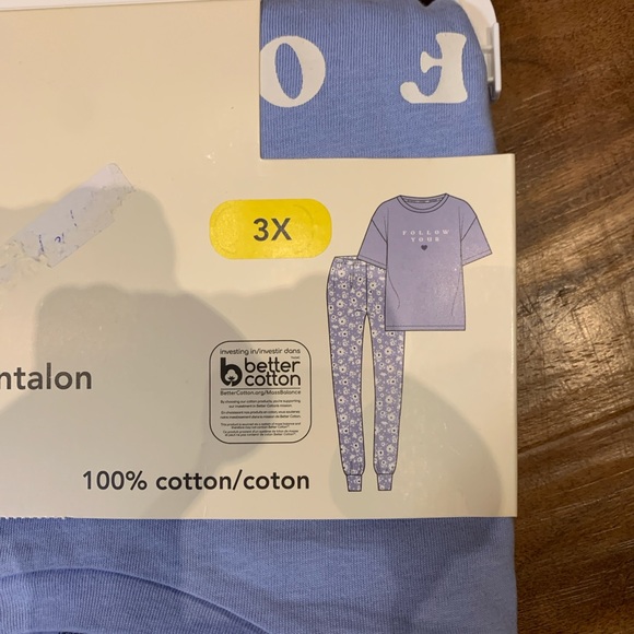 George Lavender Tee & Jogger Pajama Set NWT. 3X - Picture 3 of 8